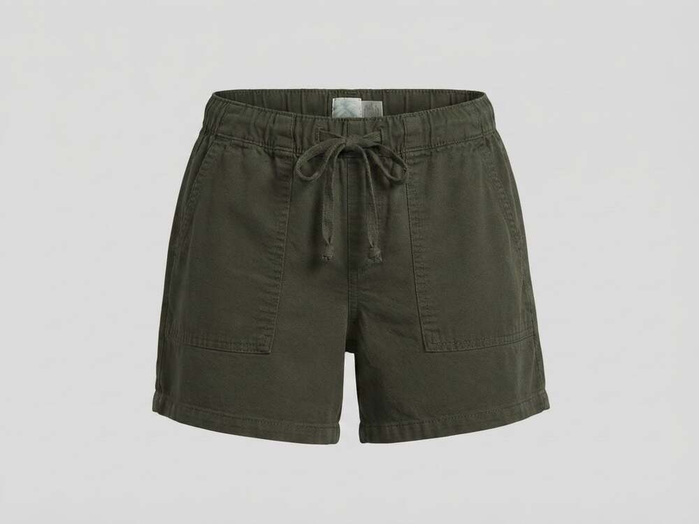 Time and Tru Women's Soft Utility Shorts Olive Green Size S (4-6)
